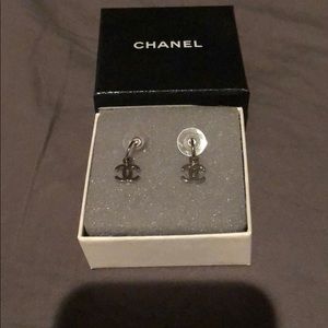 Chanel logo earrings